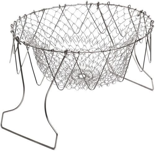 Складаний друшляк Magic Kitchen Deluxe Chef Basket 12 в 1 складна решітка сітка, фритюрниця для приготування їжі, сушка для фруктів Шеф Баскет