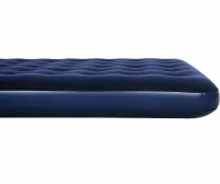Надувний Одномісний матрац Avenli Flocked Air bed Single 191х99х22см до 150 кг з велюровим покриттям, надувне ліжко на 1 місце з насосом Синій