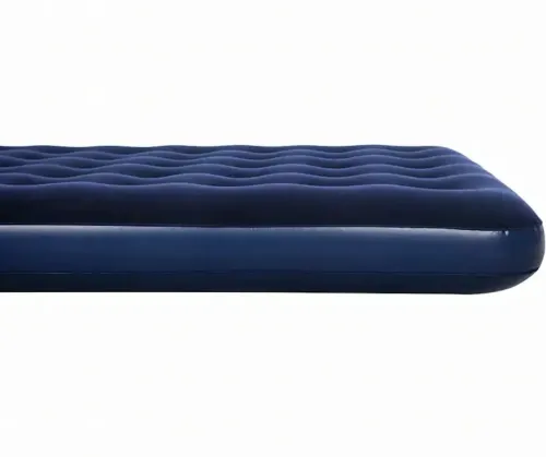 Надувний Одномісний матрац Avenli Flocked Air bed Single 191х99х22см до 150 кг з велюровим покриттям, надувне ліжко на 1 місце з насосом Синій