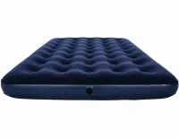 Надувний Одномісний матрац Avenli Flocked Air bed Single 191х99х22см до 150 кг з велюровим покриттям, надувне ліжко на 1 місце з насосом Синій