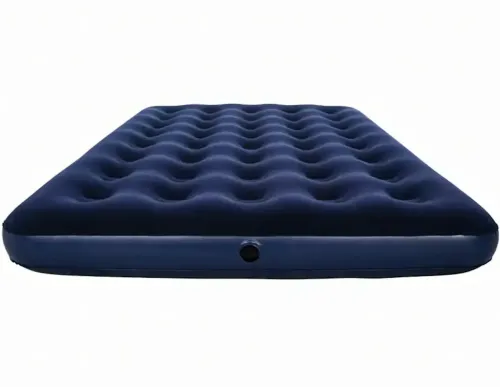 Надувний Одномісний матрац Avenli Flocked Air bed Single 191х99х22см до 150 кг з велюровим покриттям, надувне ліжко на 1 місце з насосом Синій