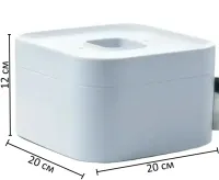 Чоловічий розкладний органайзер бокс Men's Storage Box 20x20x12 см для зберігання дрібниць у ванну, косметична коробка для приладдя Білий