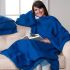 Плед с рукавами Snuggie Blanket синий и малиновый
