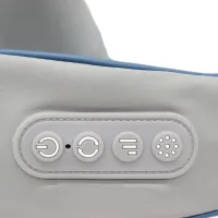 Електричний ударний масажер Electric Neck Massager XL - 653 з підігрівом для спини, плечей і шиї, акумуляторний роликовий масажер MAG - 724 Сірий