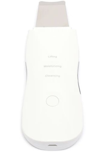 Ультразвуковий скрабер для чищення, ліфтингу обличчя Leather shovel CPJ - 618 акумуляторний для кавітаційного пілінгу шкіри з насадками NJ-559 Білий