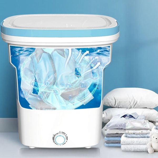 Складна силіконова пральна машинка відро Folding Washing Machine Maxtop BX-3, компактна переносна побутова міні машина SZ - 588 для прання 7399