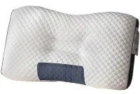 Ортопедична прямокутна подушка Casual MemoFoam Pillow PD-001 для сну з ефектом пам'яті, анатомічна подушка 63х37 см для спини і шиї Бежева