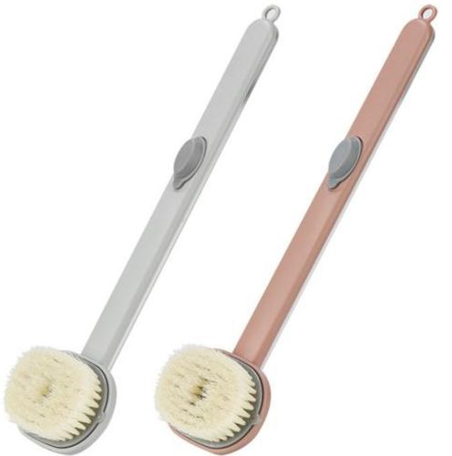 Масажна щітка Body brush CS96T з довгою ручкою для душу з ємністю для миючого засобу, щітка LY-588 36 см з дозатором для масажу спини і тіла