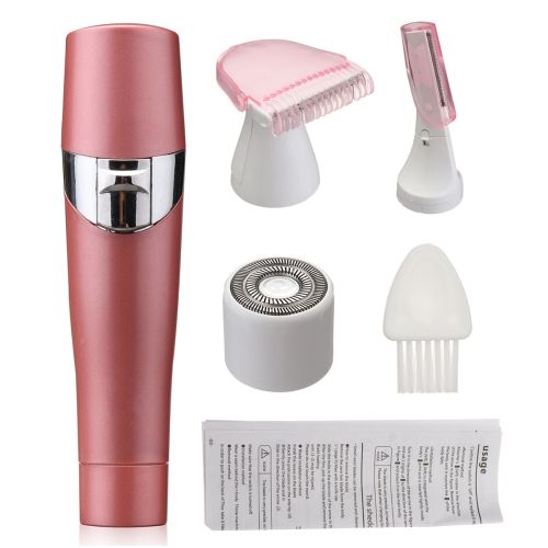 Жіночий бездротовий тример епілятор для тіла та обличчя Refreshing Skin Hair Cleansing QL-607 3 в 1, епілятор бритва для ніг і брів на батарейках