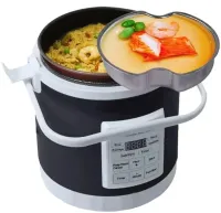 Автомобільна мультиварка пароварка Vehicle Rice Cooker AR-1601 1.2 літра 12V 24V від прикурювача, мультиповар з підігрівом 12В 24В для машини