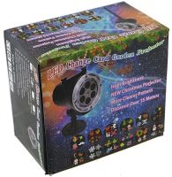 Уличный лазерный проектор Led Change Card Garden Projector PJ-518 на 12 картриджей RGB изображений, новогодний светодиодный диско прожектор с пультом