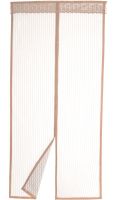 Антимоскитная сетка на магнитах Magic Mesh Beige 90Х210 см раздвижная магнитная москитная штора от насекомых комаров, мух на дверь Бежевая Меджик Меш
