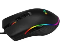 Ігрова дротова комп'ютерна мишка Weibo S320 USB 7 Кнопок з RGB підсвічуванням для ПК, геймерська USB миша 4800 DPI для комп'ютера і ноутбука Чорна