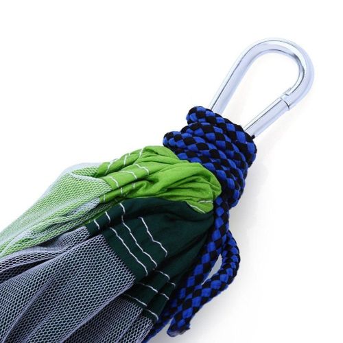 Підвісний туристичний нейлоновий гамак Hammock With Net Green до 200 кг з москітною сіткою для кемпінгу, Похідний гамак 263х135 Зелений