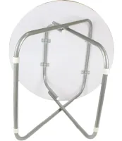 Туристичний розкладний круглий стіл Round Folding Table 60х70 см для пікніка, складаний алюмінієвий столик МДФ для кемпінгу та саду Коричневий