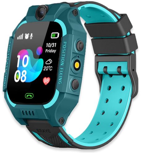 Наручні розумні дитячі смарт годинник Smart Watch X17 400 мА / год з сім-картою, GPS відеодзвінком і ліхтариком водонепроникні IP67 для дітей Зелений