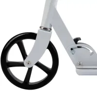 Двоколісний складаний самокат Scooter 888 BT-3 Білий з підніжкою і регулюванням висоти для підлітків 110 кг, Міський прямий самокат колеса 200мм
