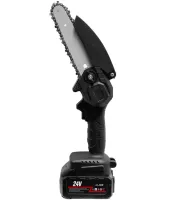 Акумуляторна ланцюгова міні пила Supretto Mini Electric Chain Saw 24V 550W для обрізки дерев і розпилу дров, міні пила, електропила на акумуляторі