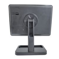 Настільне Косметичне дзеркало Cosmetie mirror 360 Rotation Angel з LED підсвічуванням для макіяжу, компактне прямокутне сенсорне дзеркало Чорне