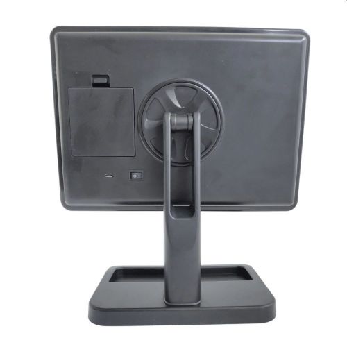 Настільне Косметичне дзеркало Cosmetie mirror 360 Rotation Angel з LED підсвічуванням для макіяжу, компактне прямокутне сенсорне дзеркало Чорне