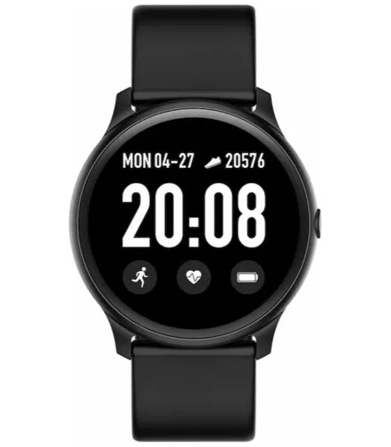 Наручний Смарт годинник Smart Watch Kw19 Black 44mm C вимірюванням тиску і фітнес трекером розумні Bluetooth годинник з пульсометром IP67 чорні