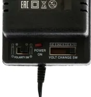 Універсальний блок живлення Ran-Teng RT - 308 9W з регулятором напруги 1.5-12V 500mA, Адаптер з 4 роз'ємами і перемикачем полярності Чорний