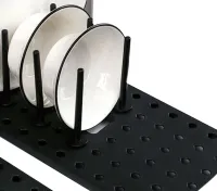 Розсувний кухонний тримач сушарка Drawer Organizer LY-308 для сушіння посуду і кришок на мийку, телескопічна підставка для тарілок MAG-743