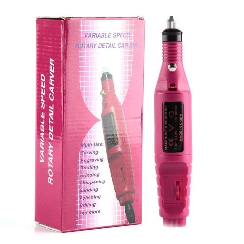 Фрезер - ручка 20000 оборотов/мин Bucos Nail Drill ZS-100 для аппаратного маникюра и педикюра фрейзер для полировки 6 в 1, + набор фрез Розовый