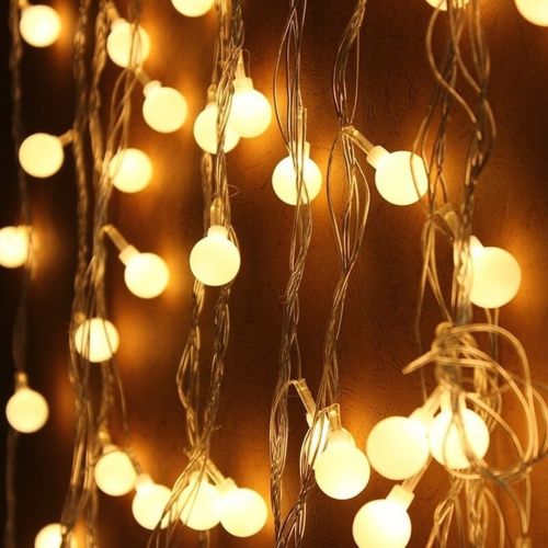Внутрішня Світлодіодна гірлянда кульки 3м 20 LED кульок від USB Теплий білий, новорічна гірлянда 3 метри для будинку від юсб тепла Біла