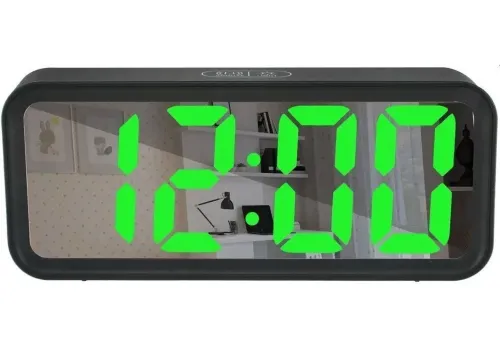 Електронні настільні годинники Clock DT - 6508 із зеленою LED підсвічуванням з будильником, датою і термометром, Світлодіодні зелені з USB від мережі