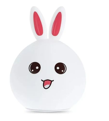 Дитячий нічник силіконовий зайчик Rabbit Silicone Lamp ZH-03 настільний бездротовий акумуляторний світильник лампа зайчик кролик з вушками LY-271
