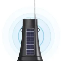 Бездротовий Bluetooth мегафон гучномовець DV-680 з сонячною панеллю, Ручний акумуляторний рупор для посилення і запису голосу FM TF на ремені
