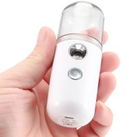 Ультразвуковий акумуляторний зволожувач повітря для шкіри обличчя Nano Mist Soraver з підсвічуванням, Нано-розпилювач з резервуаром для води 30 мл