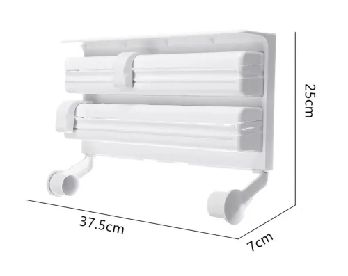 Кухонный тройной держатель Triple Paper Dispenser 3 в 1 для бумажных полотенец пищевой пленки и фольги Диспенсер органайзер Kitchen Roll (MA-53-20)