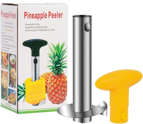 Кухонний ніж для нарізки серцевини ананаса кільцями PineАpple Peeler, Слайсер для різання очищення ананасів слайсами Ананасорезка з нержавіючої сталі