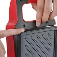 Електрична сэндвичница вафельниця Breakfast Machine BQ ST1008 зі змінними панелями 600W, бутербродниця для приготування сендвічів від мережі 220V Червона