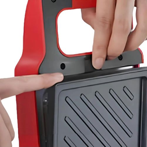 Електрична сэндвичница вафельниця Breakfast Machine BQ ST1008 зі змінними панелями 600W, бутербродниця для приготування сендвічів від мережі 220V Червона