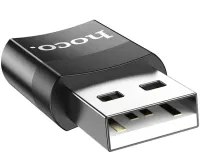 Универсальный переходник Hoco UA17 USB to Type-C с функцией зарядки и передачи данных до 480 Мбит/с, Адаптер Хоко юсб на USB-C 3A 60W Черный