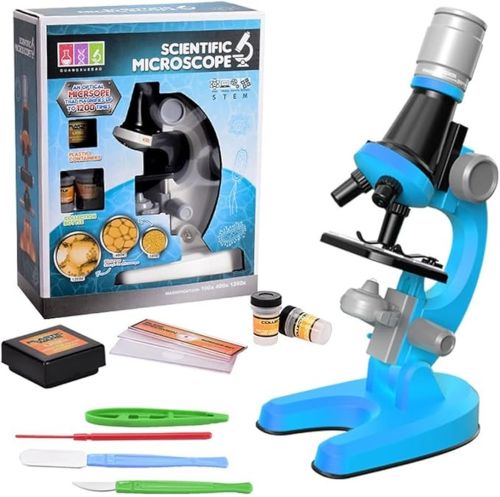 Дитячий мікроскоп Scientific Microscope OEM 1013A - 1 з зумом 1200х для наукових досліджень Лабораторія HA - 148 зі збільшенням і набором для дослідження