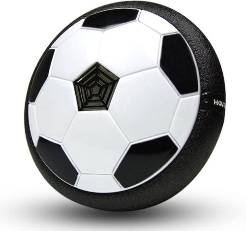 Электрический летающий мяч Hoverball, Детский аэромяч воздушный ховербол с LED подсветкой и музыкой для игры в футбол на батарейках Черно Белый