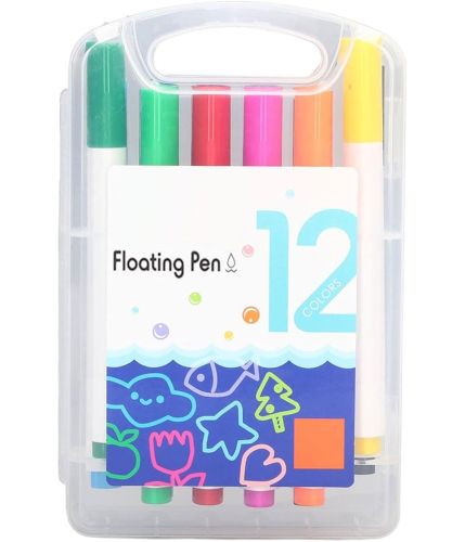 Чарівні Маркери для малювання на воді Floating Pen 12 шт, дитячий розвиваючий набір маркерів для скетчинга фломастери в кейсі різнокольорові