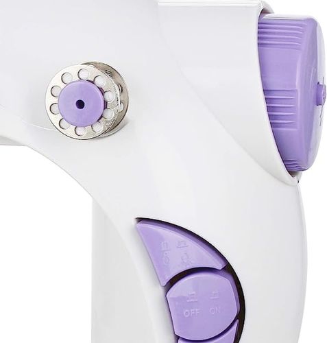 Профессиональная швейная машинка 4 в 1 Mini Sewing Machine SM-202A (WJ-08), Портативная мини машинка 201 для шитья с адаптером и педалью для дома Белая