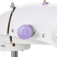 Профессиональная швейная машинка 4 в 1 Mini Sewing Machine SM-202A (WJ-08), Портативная мини машинка 201 для шитья с адаптером и педалью для дома Белая
