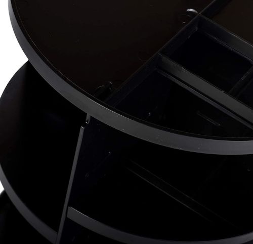 Поворотний органайзер для косметики Rotation Cosmetic Box 360 SX249, косметичний бокс підставка 7006 для зберігання кистей та інструментів Чорний