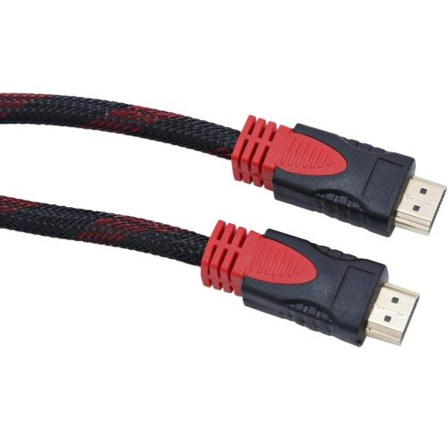 Усиленный кабель Hdmi to Hdmi 5м 1080p в обмотке Кабель-удлинитель HDMI-HDMI 5m 5 m, 5 м для монитора и телевизора в оплетке Черно Красный
