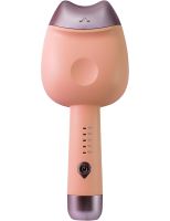 Керамічна плойка для завивки волосся 32 мм Egg Roll Stick XL-290 45W, керамічні щипці для завивки волосся з подвійним циліндром для локонів рожева