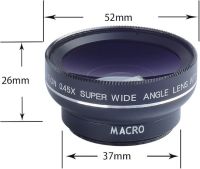 Професійна ширококутна макро лінза Apexel APL-045WM для фото і відео 0.45 x-12.5 x, набір об'єктивів CGJ1 2в1 для макрозйомки на телефон HA-55
