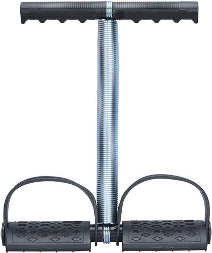 Пружинний еспандер Tummy Trimmer L1013 для м'язів рук, живота і спини з кріпленням для ніг, спортивний тренажер Тамі Тример для зміцнення тіла Чорний