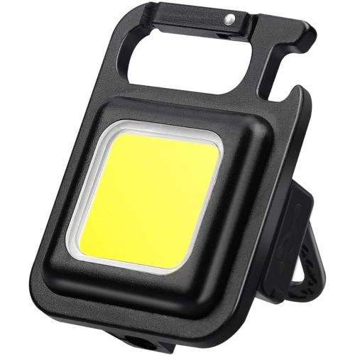  Карманный фонарик брелок Bailong SH-J031-SWS COB 240 LED с магнитом и карабином, Аккумуляторный водонепроницаемый мини фонарь на ключи с открывалкой