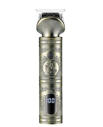 Професійна бездротова машинка VGR V-962 для стрижки волосся 5W, акумуляторний тример бритва для окантовки бороди і вусів для чоловіків Золотий